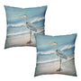 Beach Blue Pillow Covers Nautical Coastal Heron Throw Pillow Covers 18x18 Set of 2 Summer Ocean Bird