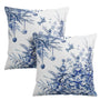 Christmas Tree Pillow Covers 18x18 Set of 2 Winter Blue White Chinoiserie Christmas Decorative