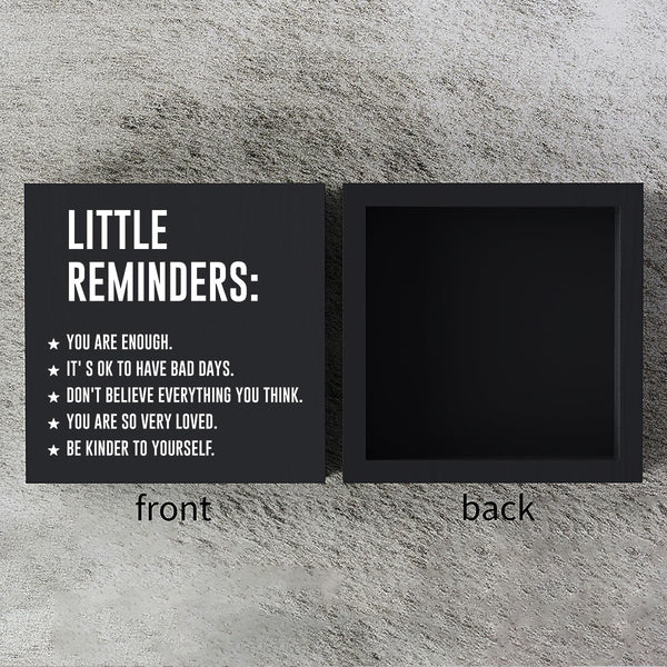 Inspirational Mental Health Gifts Home Office Decor Black Wooden Box Sign