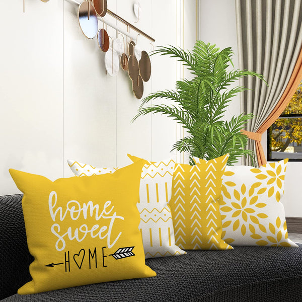 Pillow Covers 18x18 Set of 4, Modern Sofa Throw Pillow Cover