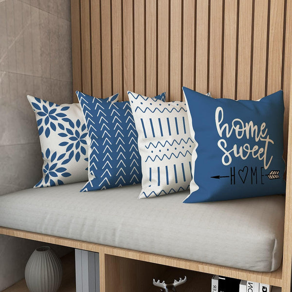 Velvet Pillow Covers 18x18 Set of 4, Modern Sofa Throw Pillow Cover