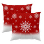 Christmas Throw Pillow Covers 18x18 Inch Set of 2, Red Snowflake