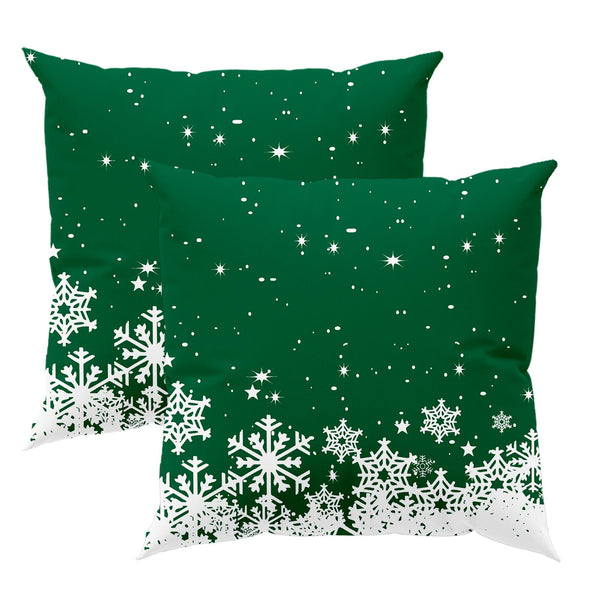 Christmas Decorations Throw Pillow Covers 18x18 Inch Set of 2, Green