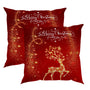 Christmas Decorations Throw Pillow Covers 18x18 Inch Set of 2, Red