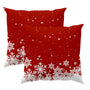 Christmas Decorations Throw Pillow Covers 18x18 Inch Set of 2, Red Xmas