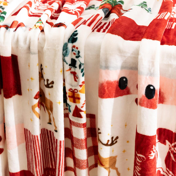 Red Snowflake Blanket Christmas Throw Blanket Winter Holiday Bed Blanket Super Soft Flannel Fleece Blanket (Copy)