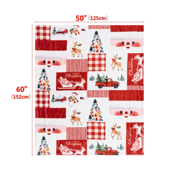 Red Snowflake Blanket Christmas Throw Blanket Winter Holiday Bed Blanket Super Soft Flannel Fleece Blanket (Copy)