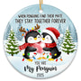 Penguin Couple Ornament 2025 - Our First Christmas Ornament for Couples - Cute Penguin Christmas Ornaments