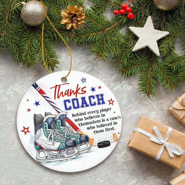 Hockey Coach Ornament 2025 - Coaches Christmas Ornaments for Men and Women - Ice Hockey Coach Gifts