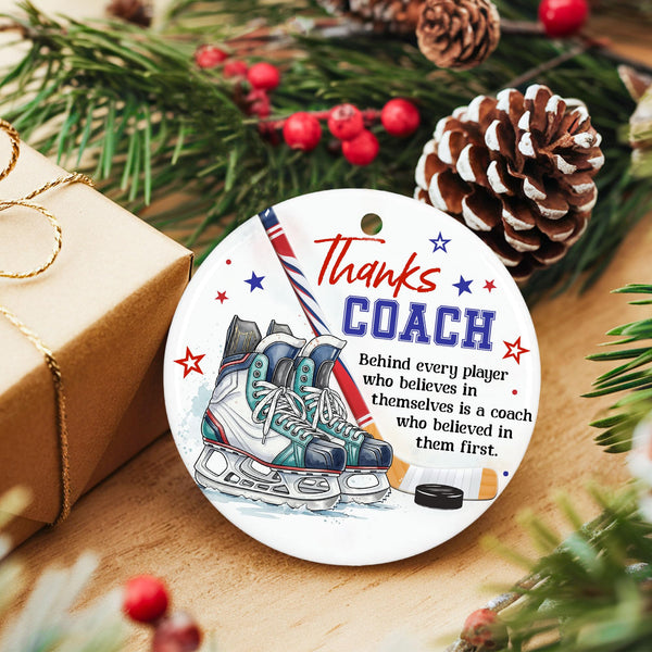 Hockey Coach Ornament 2025 - Coaches Christmas Ornaments for Men and Women - Ice Hockey Coach Gifts
