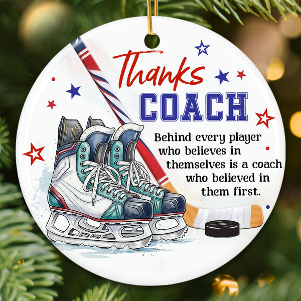 Hockey Coach Ornament 2025 - Coaches Christmas Ornaments for Men and Women - Ice Hockey Coach Gifts