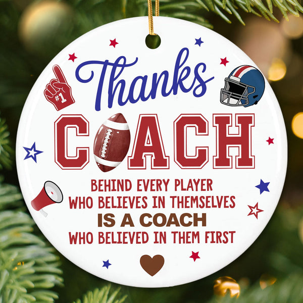 Football Coach Ornament 2025 - Coaches Christmas Ornaments for Men and Women - Football Coach Gifts