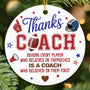 Football Coach Ornament 2025 - Coaches Christmas Ornaments for Men and Women - Football Coach Gifts