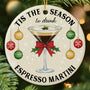 Espresso Martini Ornament - Cocktail Ornaments for Christmas Tree, Espresso Martini Gifts for Women, Men, Cocktail Enthusiasts and Lovers