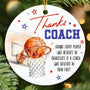 Basketball Coach Ornament 2025 - Coaches Christmas Ornaments for Men and Women