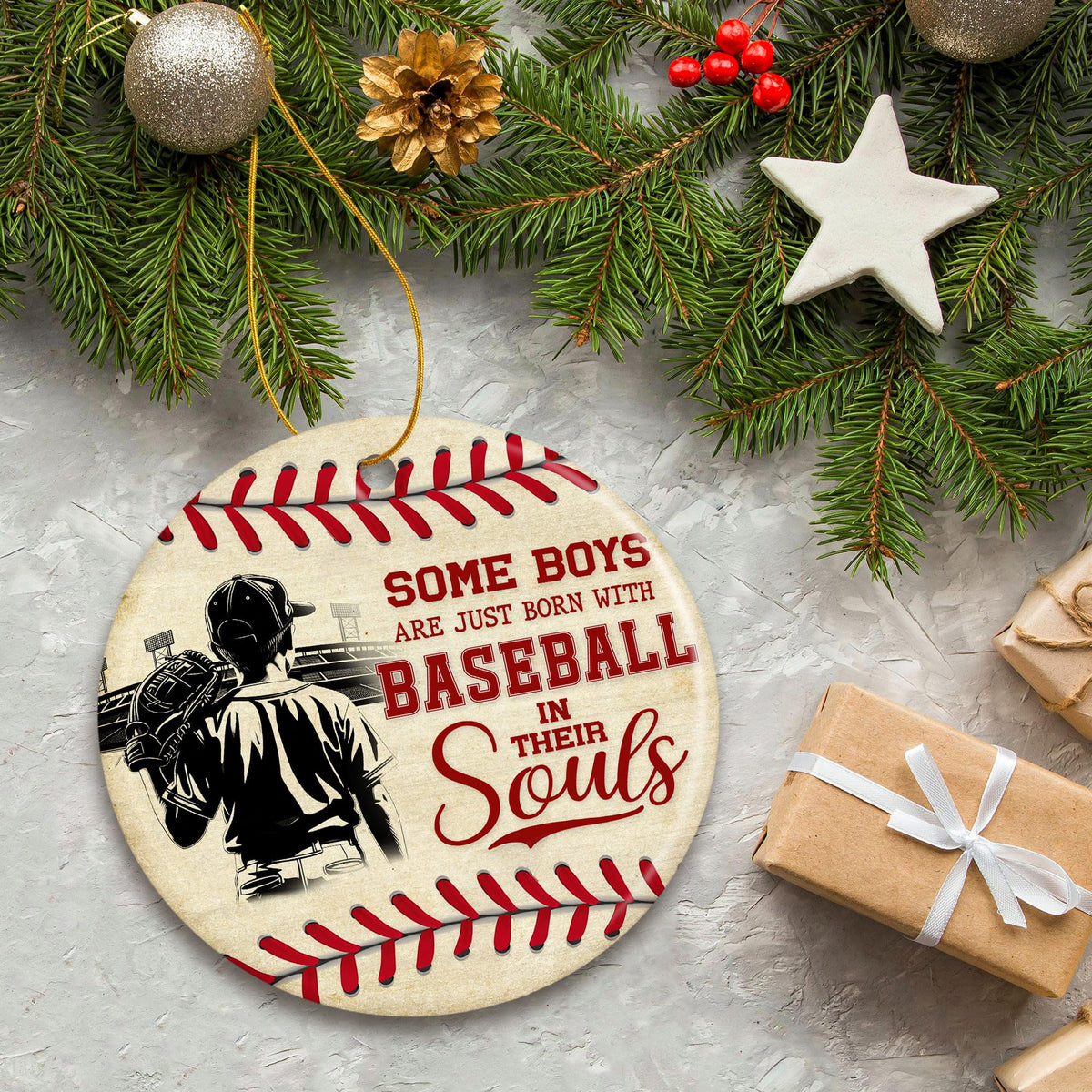 Baseball Christmas Ornaments 2025 - Cool Baseball Gifts for Boys, Kids - Sports Christmas Ornaments