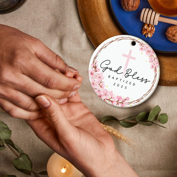 Easter Baptism Gifts for Girls - Christening Ornament for Baby Girl, Kids, Women