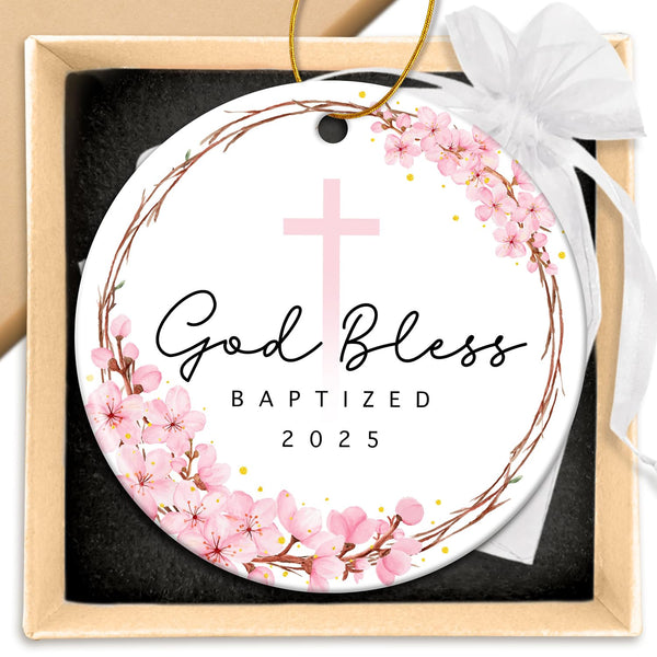 Easter Baptism Gifts for Girls - Christening Ornament for Baby Girl, Kids, Women