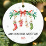 Family of Four Christmas Ornament 2025 - Baby’s First Christmas Ornaments for New Parents