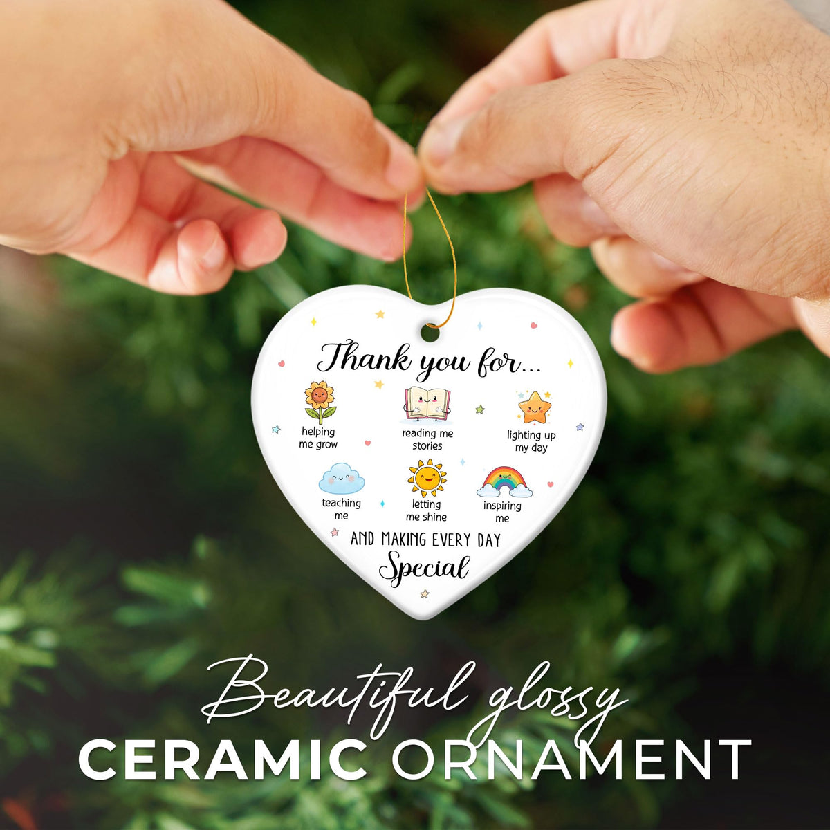 Teacher Ornament - Christmas Teacher Gifts for Women, Men - First Day Ideas for New Teachers, Daycare, Preschool