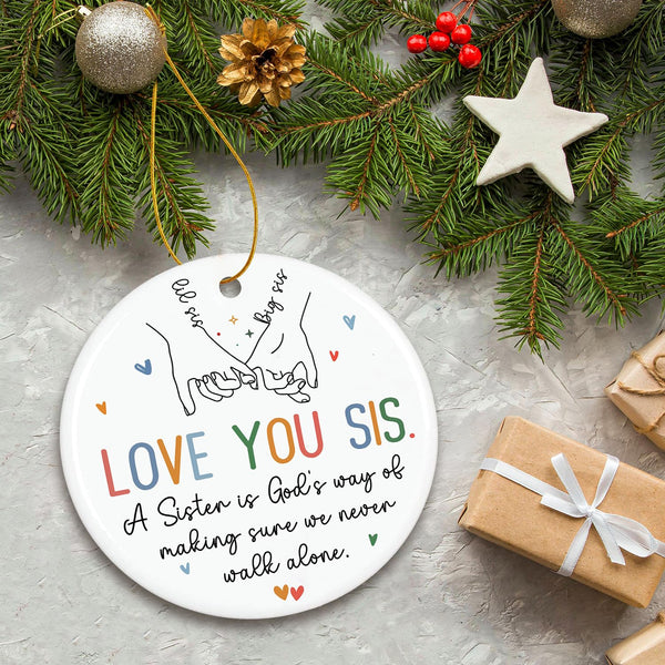 Sister Ornament 2025 - Sisters Gifts for Women - Birthday, Christmas Ideas for Older Sisters Adult, Big Sis, Little Sis