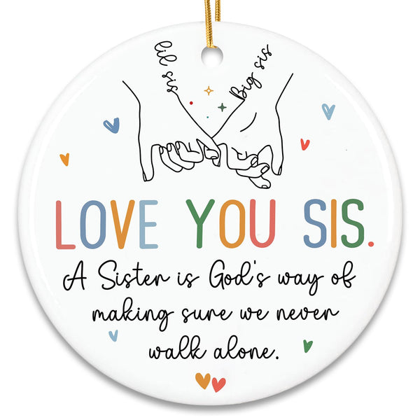 Sister Ornament 2025 - Sisters Gifts for Women - Birthday, Christmas Ideas for Older Sisters Adult, Big Sis, Little Sis