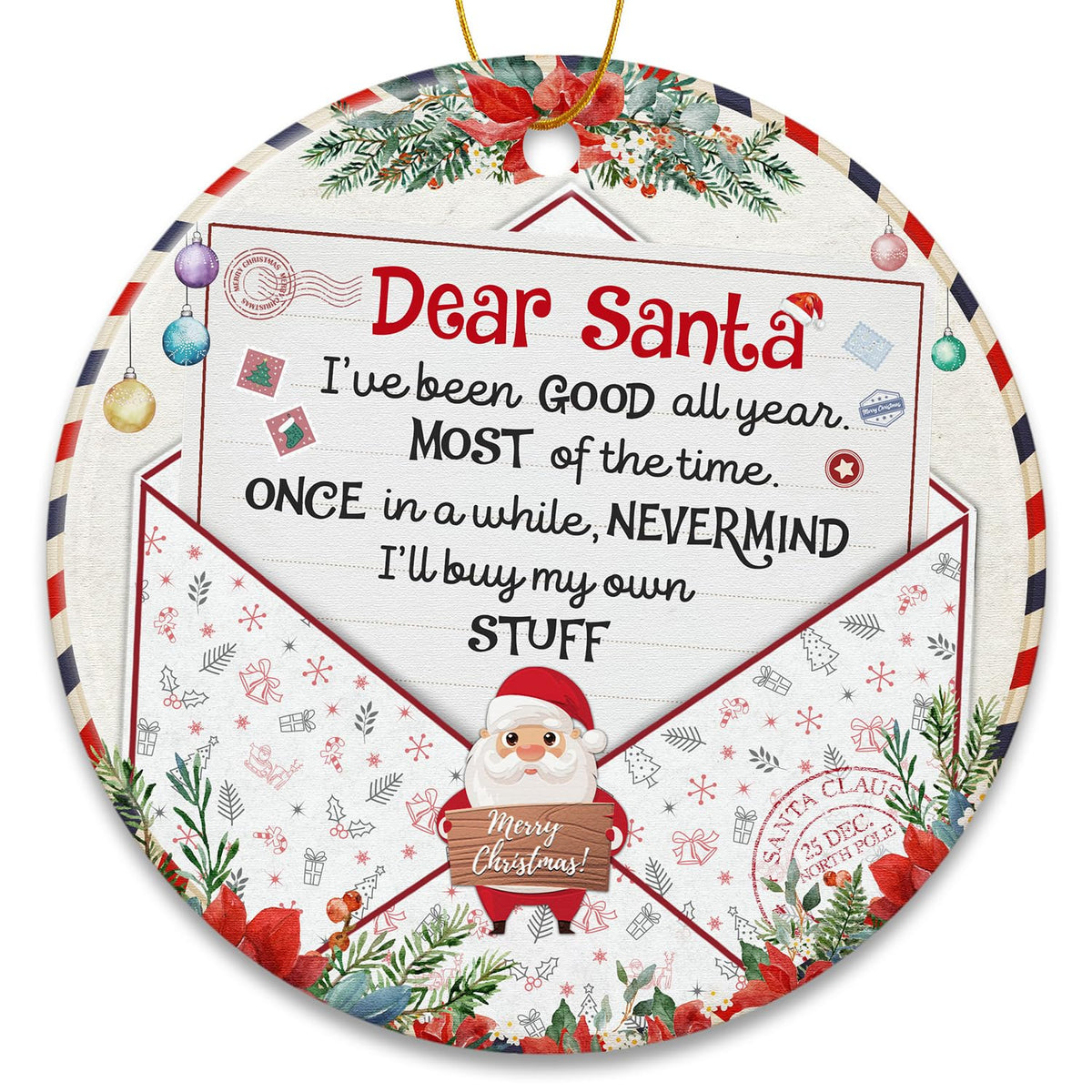 Funny Christmas Ornaments 2025 - Funny Ornaments for Adults - Hilarious Gag Gifts Christmas for Men Women Coworkers