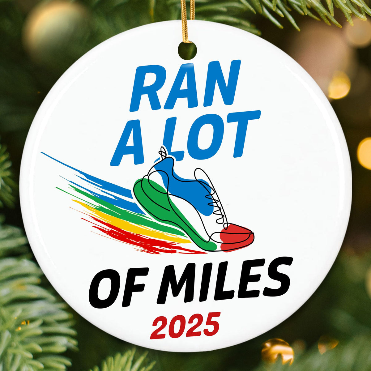 Christmas Running Gifts for Women, Men - Running Ornament for Christmas Tree, Cross Country Gifts for Runners Women