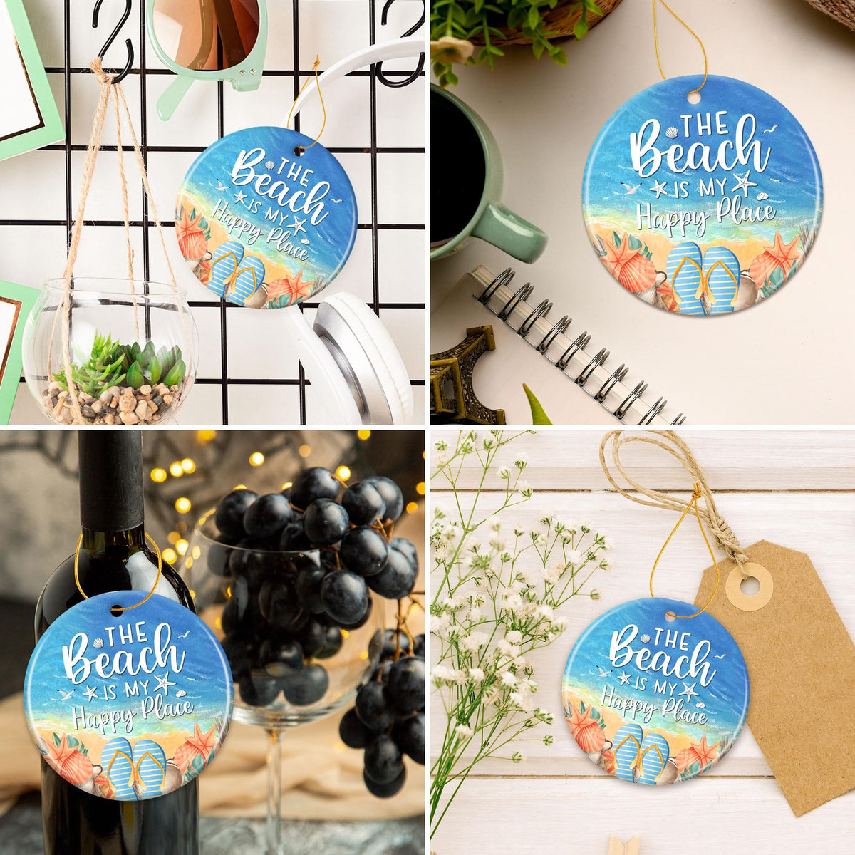 Beach Themed Gift - Beach Gifts for Women - Beachy Ornaments - Decoration Gifts for Women, Men, Family, Friends