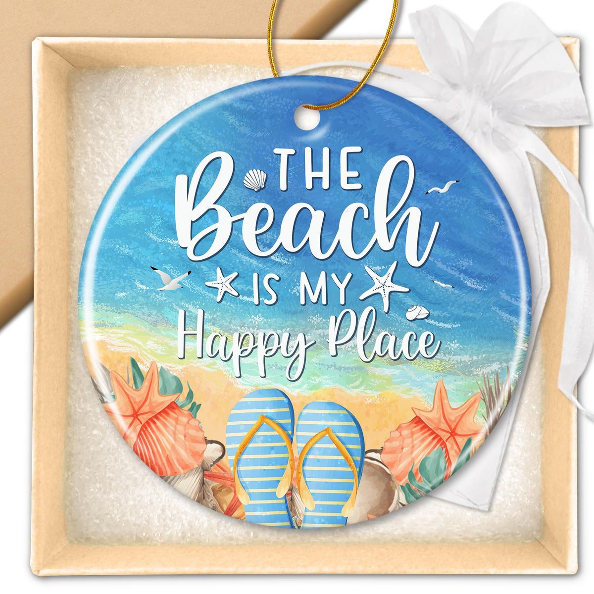 Beach Themed Gift - Beach Gifts for Women - Beachy Ornaments - Decoration Gifts for Women, Men, Family, Friends