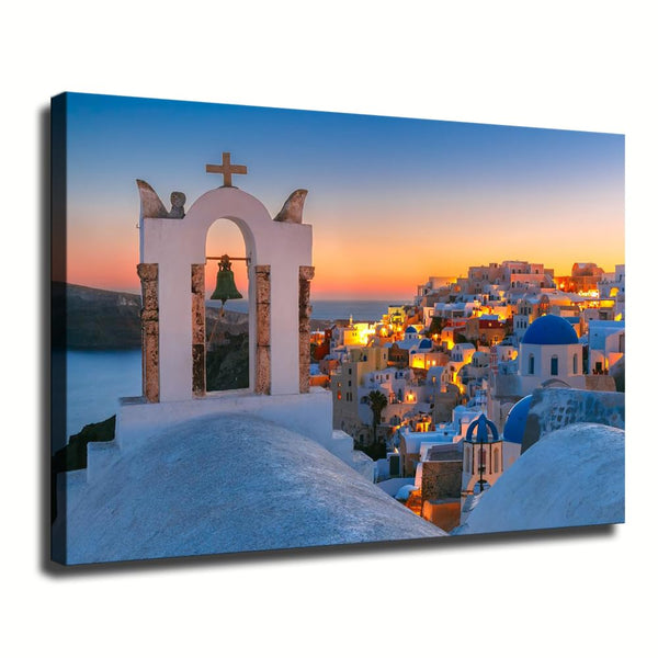 Santorini Island Greece Poster Printing Canvas Painting Wall Art Modern Home Bedroom Decoration 08x12inch