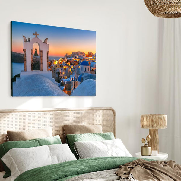 Santorini Island Greece Poster Printing Canvas Painting Wall Art Modern Home Bedroom Decoration 08x12inch