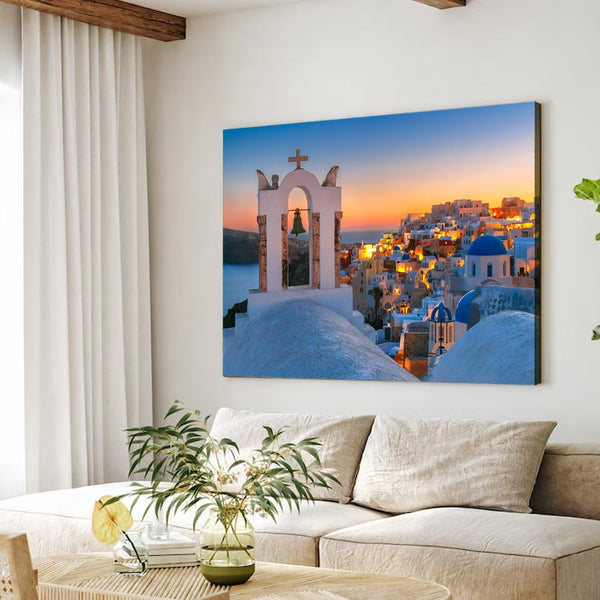 Santorini Island Greece Poster Printing Canvas Painting Wall Art Modern Home Bedroom Decoration 08x12inch