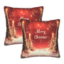 Pillow Covers Christmas Pine Tree Red Pattern Festive Decorative Throw Pillow Case