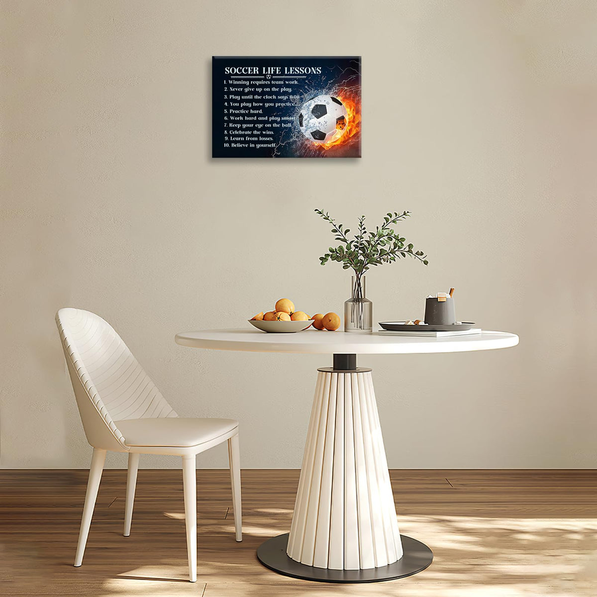 Inspirational Soccer Wall Art Soccer Life Lessons Pictures Wall Decor Sports Canvas Painting Prints Artwork