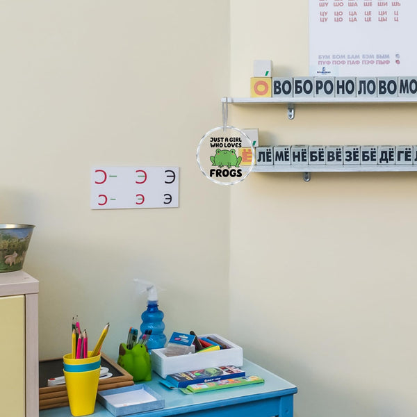 Frog Ornament Gifts for Girls Women, Just a Girl Who Loves Frogs Crystal Ornament Keepsake Decorations