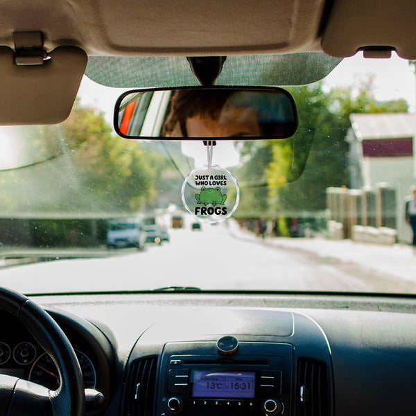 Frog Ornament Gifts for Girls Women, Just a Girl Who Loves Frogs Crystal Ornament Keepsake Decorations