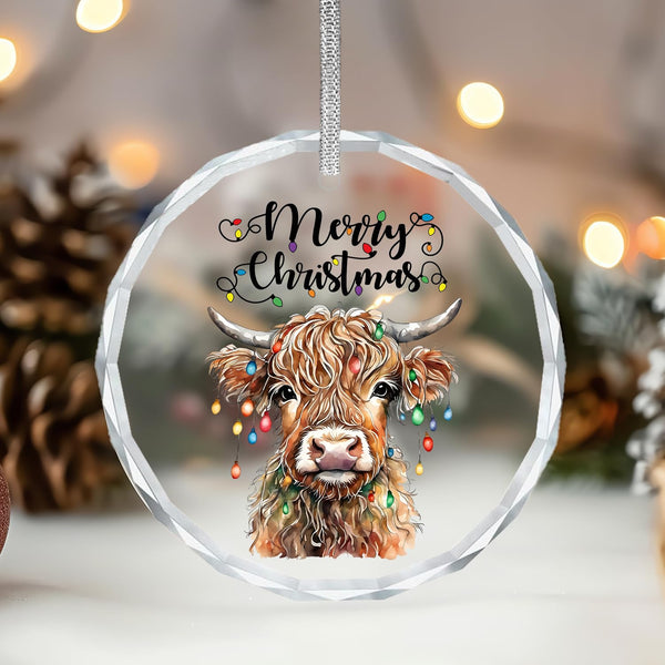 Highland Cow Ornaments, Gifts for Cow Lovers, Highland Cows Gifts Ornaments for Christmas Tree, Christmas Cow Decorative
