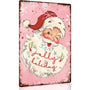 Vintage Christmas Wall Decor,Chrismas Santa Claus Decoration,Christmas Pink