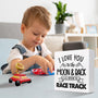 I Love You To The Moon And Back And All Around The Race Track Wood Box Sign Desk Decor