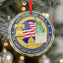 America 250th Anniversary Glass Ornament 1776–2026 – Patriotic Crystal Christmas Ornament