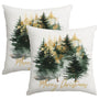 Christmas Pillow Covers 18x18 Inch Set of 2 Black Gold Merry Christmas Xmas Tree