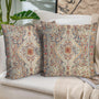 Boho Throw Pillow Covers 18x18 inch Set of 2,Bohemian Vintage Carpet Pattern Antique Ethnic Decor