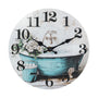Bathroom Wall Clock,Rustic Style Waterproof Glass Shower Clock Wall Clock