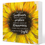 Be Like a Sunflower Bright Sunny and Positive Wooden Sign Desk Decor