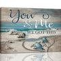 Beach Sea Turtle Bathroom Wall Art Coastal Turtle Love Pictures Wall Decor Ocean Nautical Canvas Seascape Painting