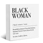 Black Woman Definition Decorative Wooden Box Sign Positive Affirmations Rustic Desk Decorations