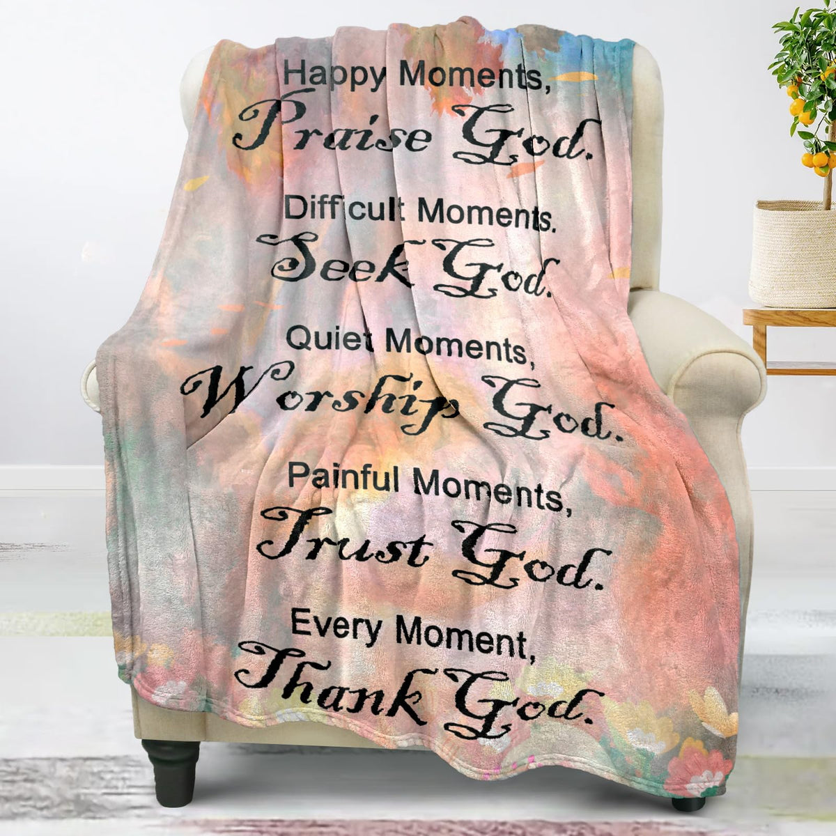 Gifts for Women Faith, Inspirational/Religious/Spiritual Gifts for Adults, Soft Throw Blankets