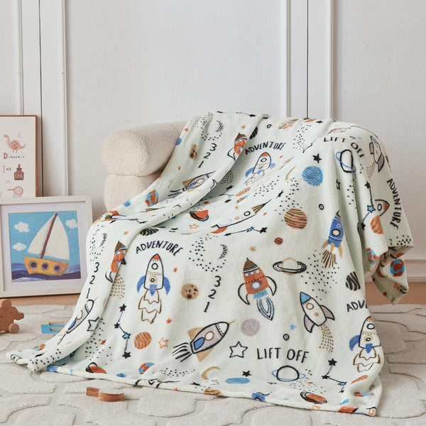 Throw Blanket 50x60 Inch - Cartoon Fleece Throw, Toys for 2 3 4 5 6 7 8 9 10 11 12 Year Old Girl and boy Gifts