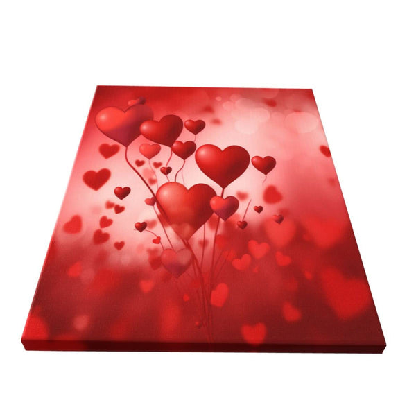 Canvas Wall Decor Art Painting Print, Valentine's Day Heart Shape Balloon Romantic Love Home Decoration